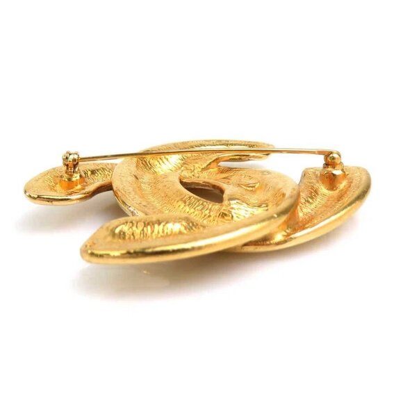 CHANEL CC Logo Brooch Gold Metal - - Picture 5 of 11